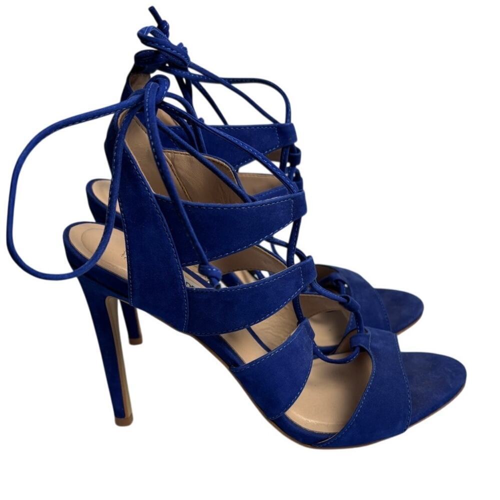 Steve Madden Blue Electric Farrah Gladiator Heels